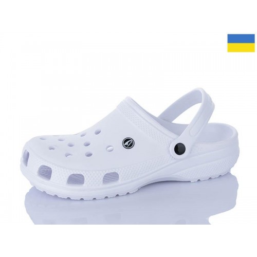 Кроксы Мужские Белые LuckLine (1329)